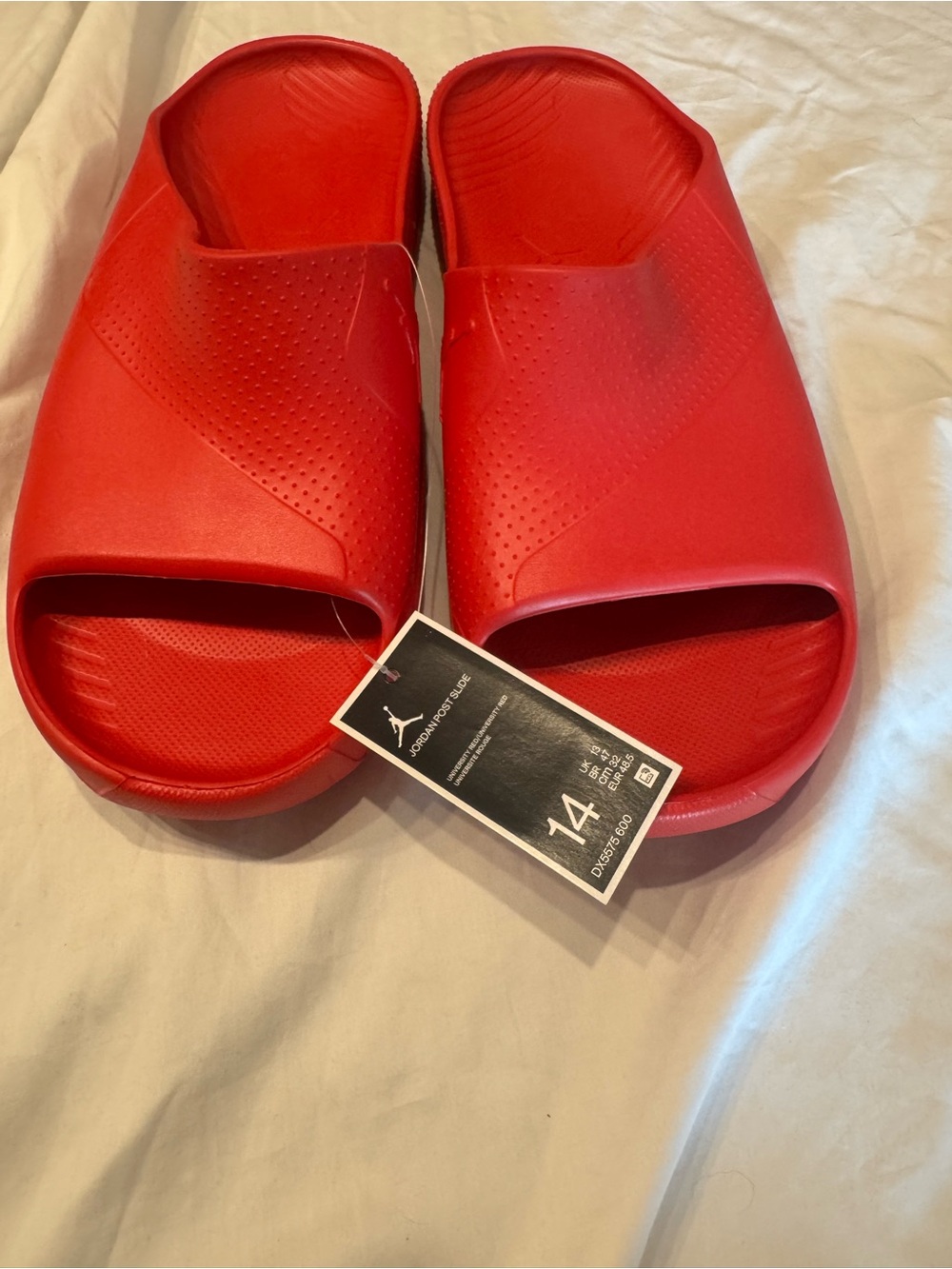 Jordan Women's Red Slip-On Slide Sandals